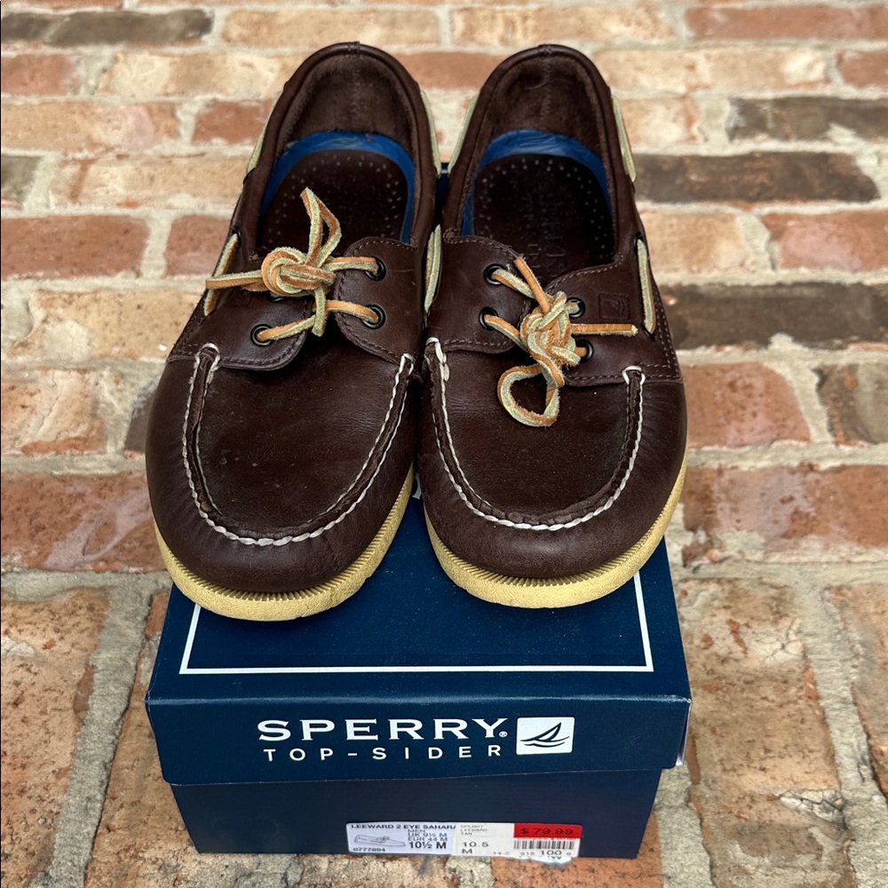 Sperry Dark Brown Leather Boat Shoes